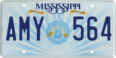 MS license plate AMY564
