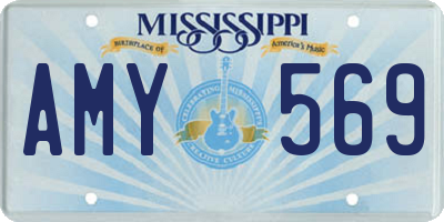 MS license plate AMY569