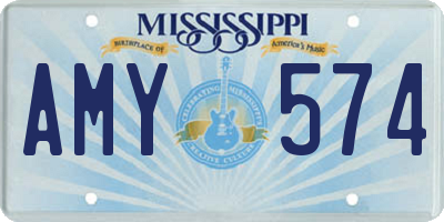 MS license plate AMY574