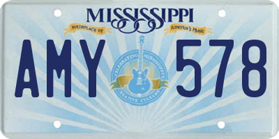 MS license plate AMY578