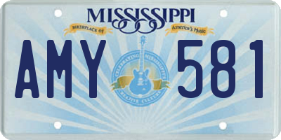 MS license plate AMY581