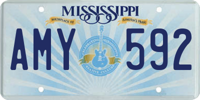 MS license plate AMY592