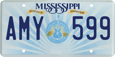 MS license plate AMY599