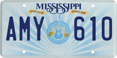 MS license plate AMY610