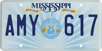 MS license plate AMY617