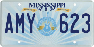 MS license plate AMY623