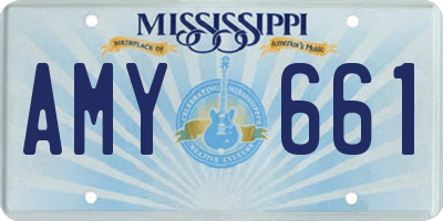 MS license plate AMY661