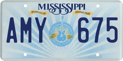 MS license plate AMY675