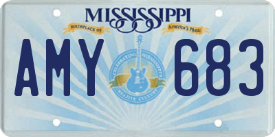 MS license plate AMY683