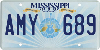 MS license plate AMY689
