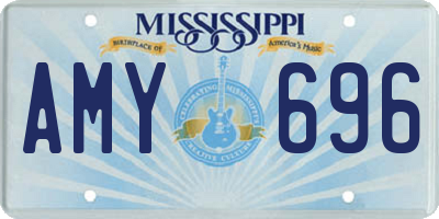 MS license plate AMY696