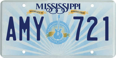 MS license plate AMY721