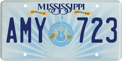 MS license plate AMY723