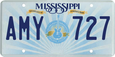 MS license plate AMY727