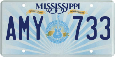 MS license plate AMY733