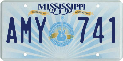 MS license plate AMY741
