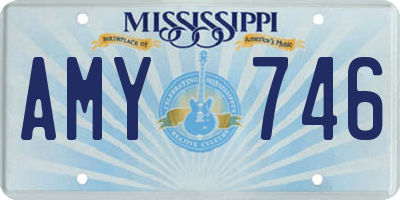 MS license plate AMY746
