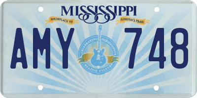 MS license plate AMY748