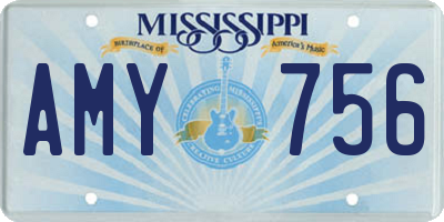 MS license plate AMY756