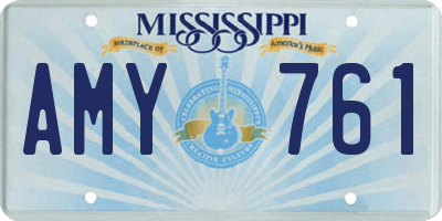 MS license plate AMY761