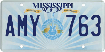 MS license plate AMY763