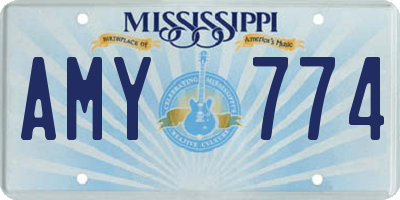 MS license plate AMY774