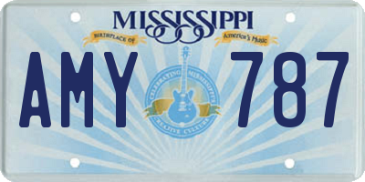 MS license plate AMY787