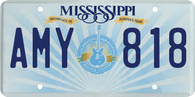 MS license plate AMY818
