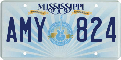 MS license plate AMY824