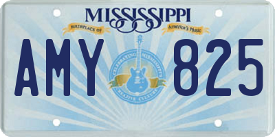 MS license plate AMY825