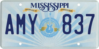 MS license plate AMY837