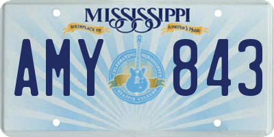 MS license plate AMY843