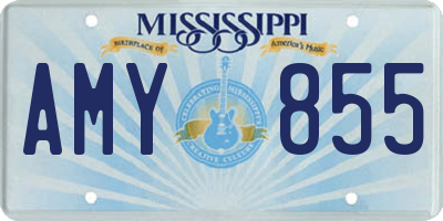 MS license plate AMY855