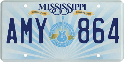 MS license plate AMY864