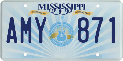 MS license plate AMY871