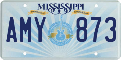 MS license plate AMY873