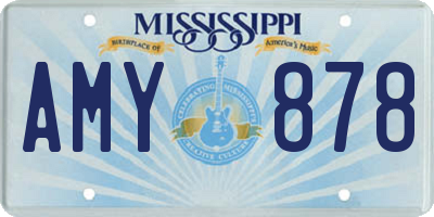 MS license plate AMY878