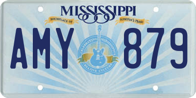 MS license plate AMY879