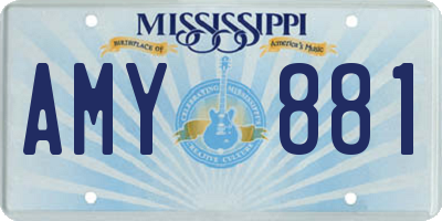 MS license plate AMY881