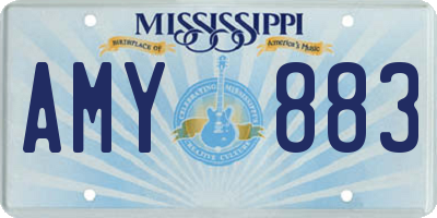 MS license plate AMY883