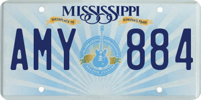 MS license plate AMY884