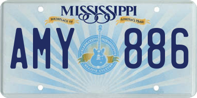 MS license plate AMY886