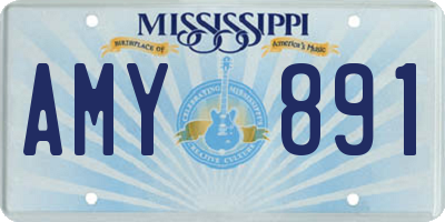 MS license plate AMY891
