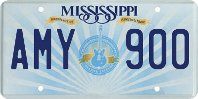 MS license plate AMY900
