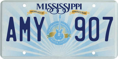 MS license plate AMY907