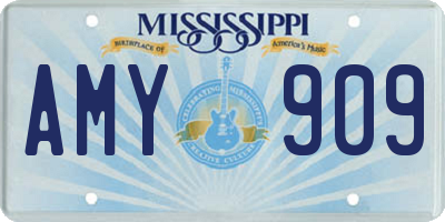 MS license plate AMY909