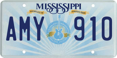 MS license plate AMY910