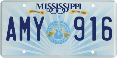 MS license plate AMY916