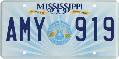 MS license plate AMY919