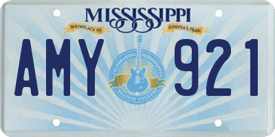 MS license plate AMY921